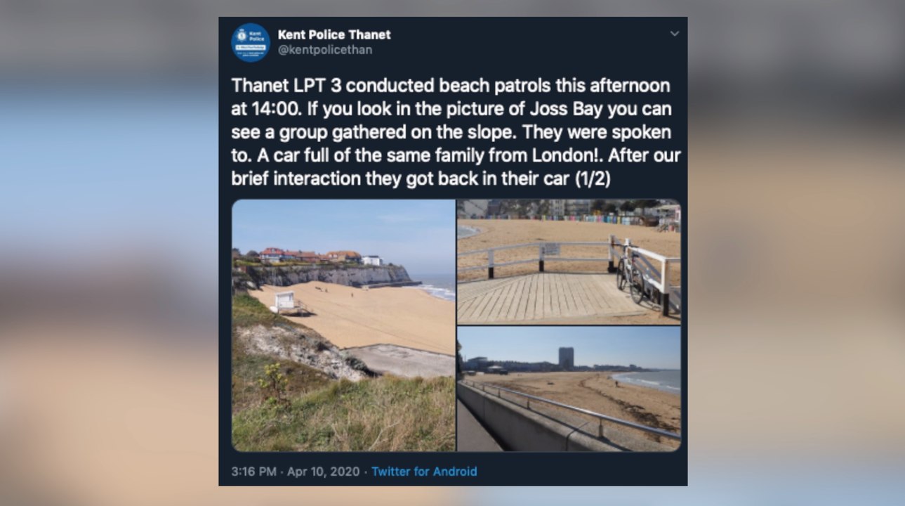 Kent Police say they're preparing for a surge in lockdown rule breakers