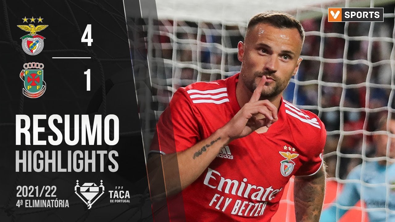 Highlights: Benfica 4-1 Paços de Ferreira (Taça de Portugal 21/22 - 4ª Eliminatória)