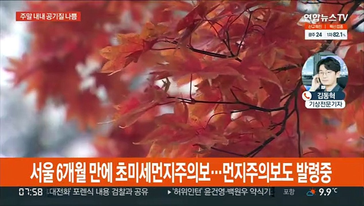 서울 6개월 만에 초미세먼지주의보…주말 내내 공기질 나쁨