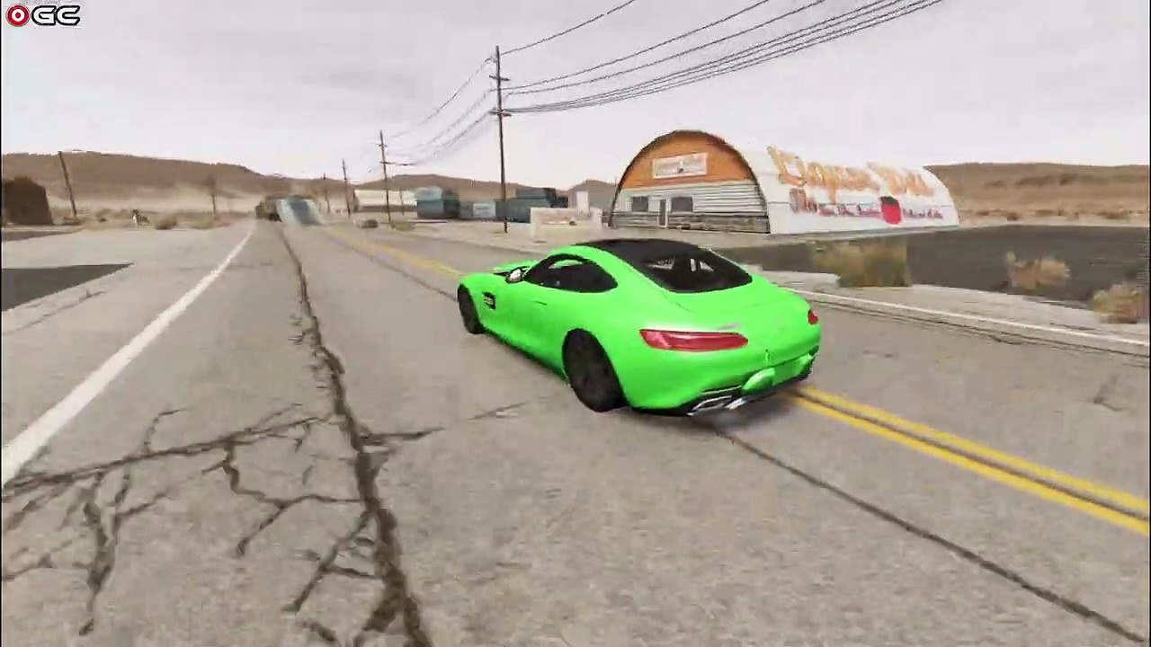 Cars VS TRAİN WAGON #1 High Jump Ramp / BeamNG Drive