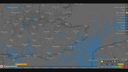 Storms are headed for the county from 6pm