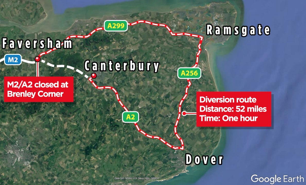 Roadworks on the M2 cause traffic chaos for drivers
