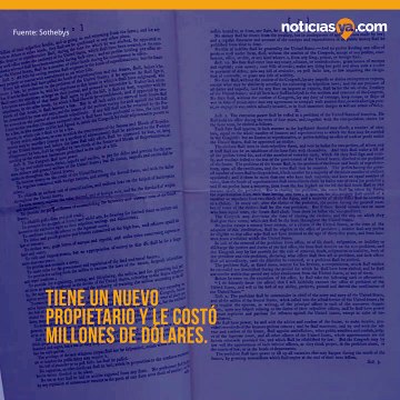 Esta es una de las copias más antiguas de la Constitución de Estados Unidos
