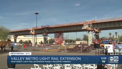 Phase II of northwest light rail extension celebrated during ceremony Friday