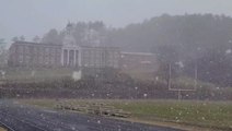 Snow showers blanket New England