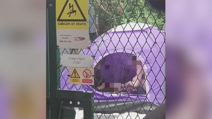 Video appears to show two people in a tent injecting themselves