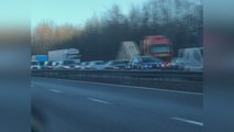 Commuters faced long delays after the A21 was closed in both directions this morning