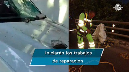 Desconchamiento en segundo piso de Periférico, lo que provocó caída de concreto: Sheinbaum