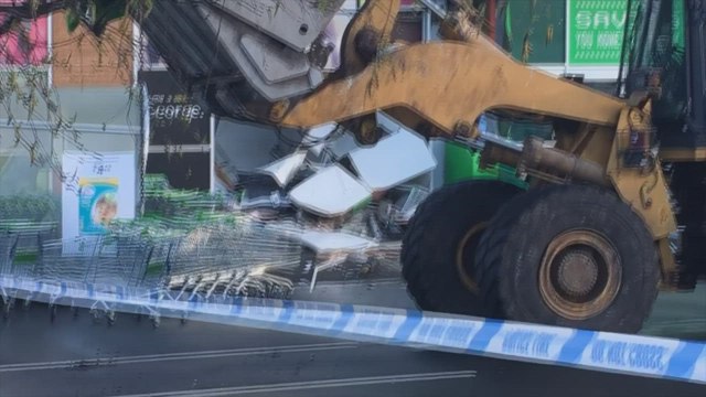 Digger used in cash machine ram raid