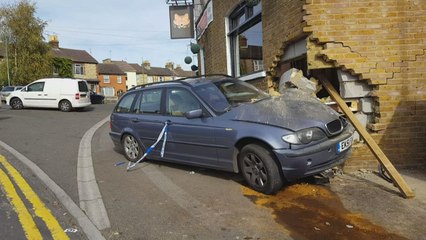 Car pulled from Maidstone pub after crash