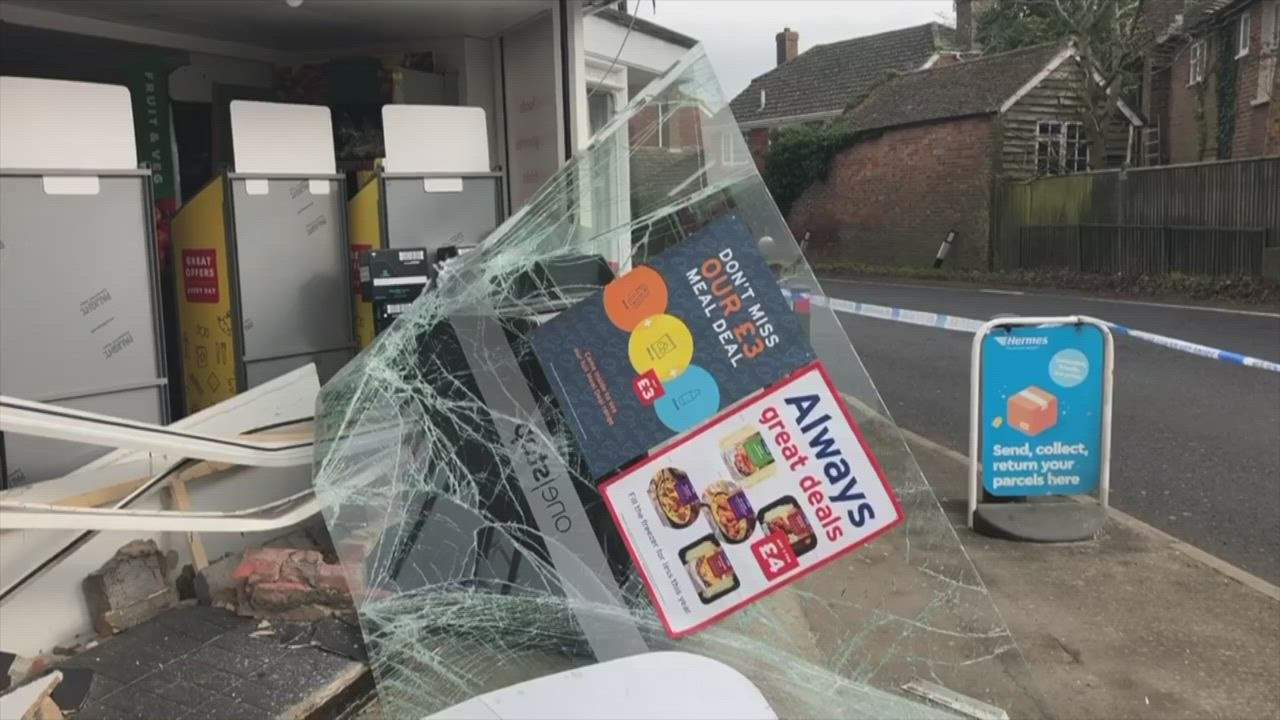 Cash machine raid at High Halden store