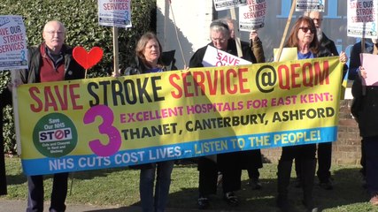 Campaigners oppose cuts of stroke services in Kent