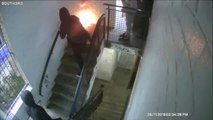 CCTV captures teenagers starting a fire in Ramsgate stairwell