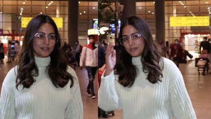 Hina Khan दिवाली से पहले Airport पर हुईं Spott, बिना मेकअप अजीब सी दिखीं | FilmiBeat
