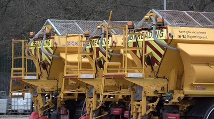 Gritters will treat Kent roads this evening as temperatures plummet