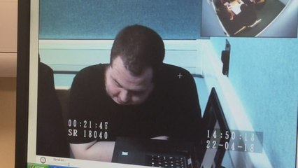 Lewis Ludlow is filmed reacting to the video showing him pledging allegiance to Islamic State