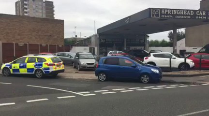 Suspected arson at Springhead Car Sales, Northfleet