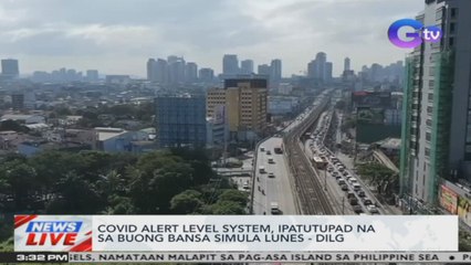 COVID Alert Level System, ipatutupad na sa buong bansa simula Lunes - DILG | News Live