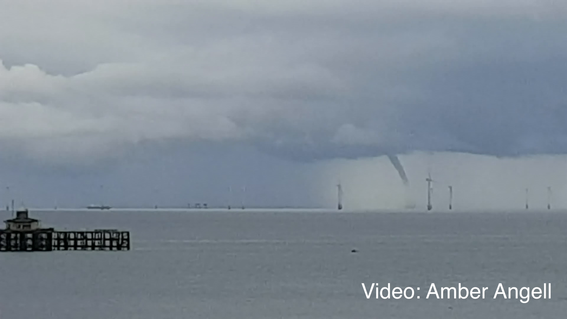 Water spout spotted out at sea