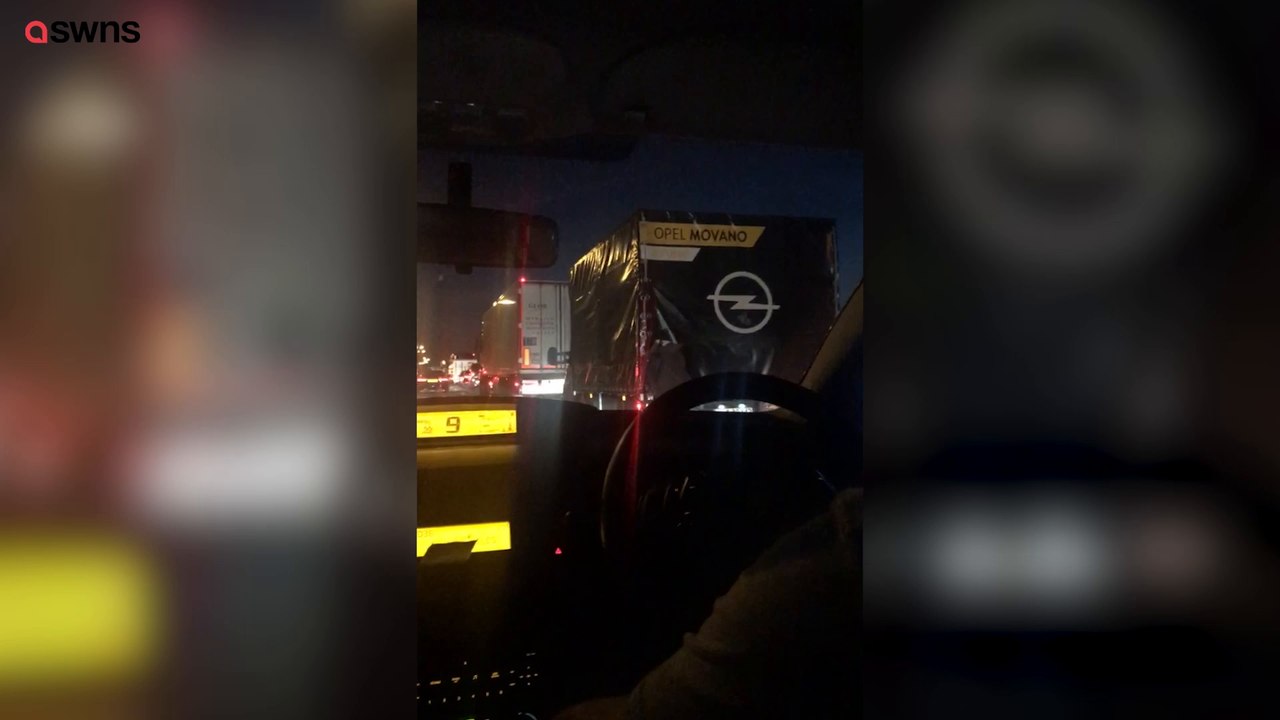 Migrant caught on camera near Calais