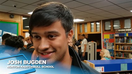 Norton Knatchbull school A Level student, Josh Bugden, tells of results