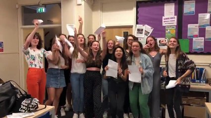 Folkestone School for Girls celebrate their A Level results