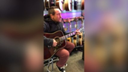 Homeless Faversham man performs his song 'Angels'