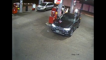 CCTV shows moped robbers identifying their target