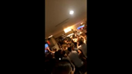 England fans celebrate in Gravesend