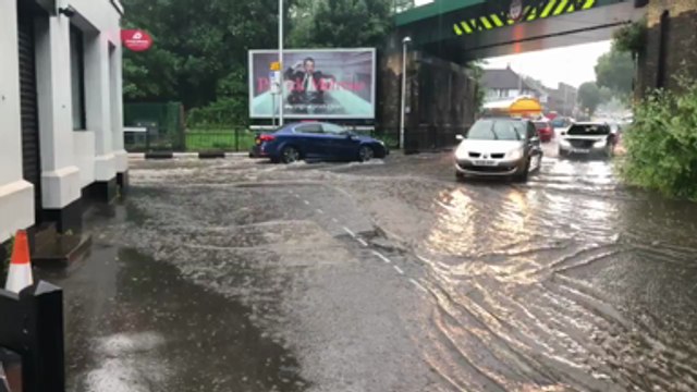 Bad flooding in Strood due to storms battering Kent