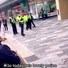 Watch as police officer joins The Voice star for singalong