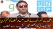 Information Minister Fawad Chaudhry addresses a function in Jhelum