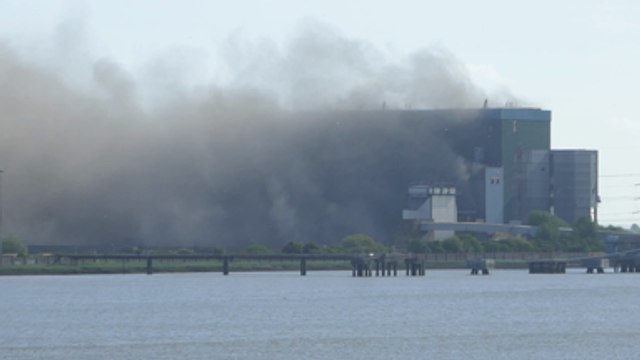 Part of the Tilbury power station has been demolished