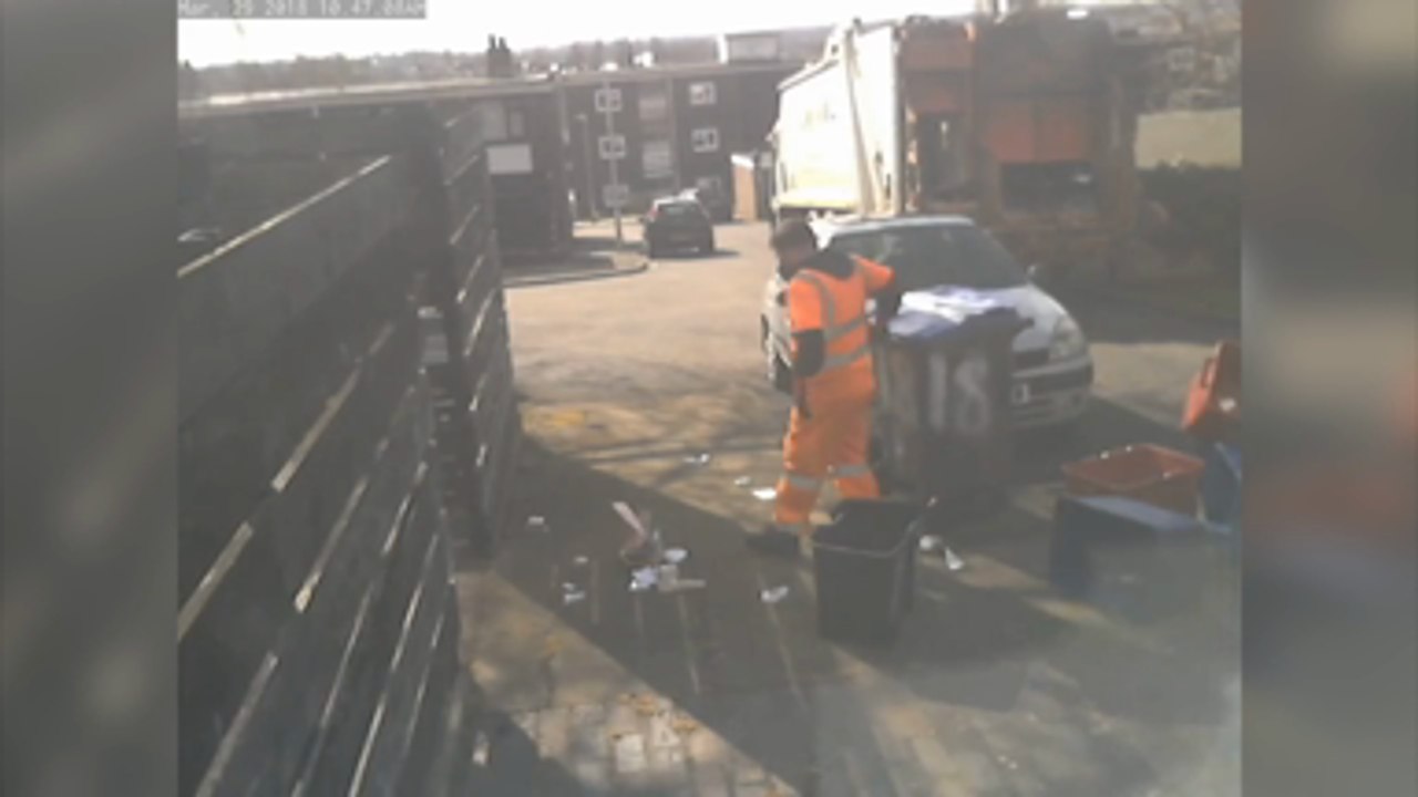 Binmen make a mess