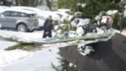 Skier pulled by car in Kent fields