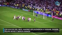 Los socios del Madrid aplauden a Varane, Ramos, Zidane y Felipe Reyes