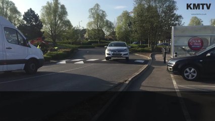 A new speed bump's been installed at Tesco in Ashford