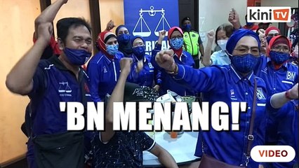 BN tawan beberapa kerusi, penyokong bersorak gembira