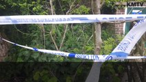 Police tape off field in murder investigation