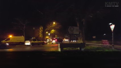 Burst water main on the A2
