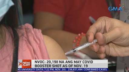 NVOC: 20,198 na ang may COVID booster shot as of Nov. 19 | 24 Oras News Alert