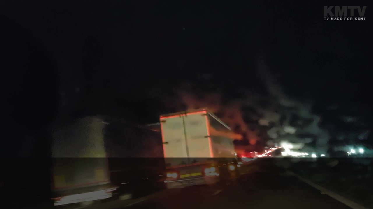 M20 tailbacks at Junction 10 slip road