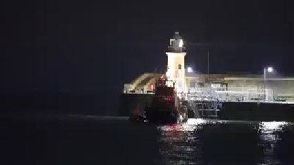 RNLI rescue boat in the Channel