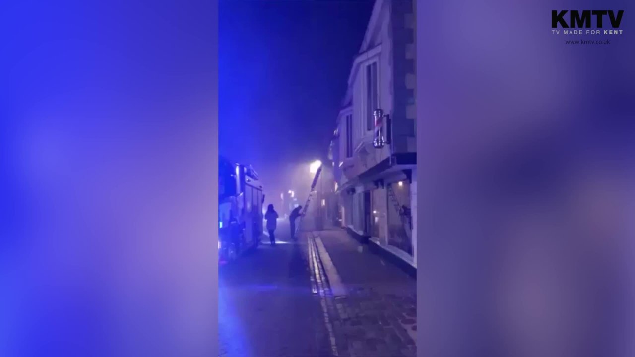 Building alight in Faversham