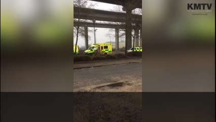 Emergency services have pulled something out of the river Medway