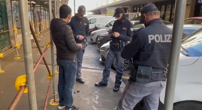 Roma - Controlli a tappeto e denunce nell'area della stazione Termini (20.11.21)
