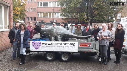 9ft papier mache dinosaur