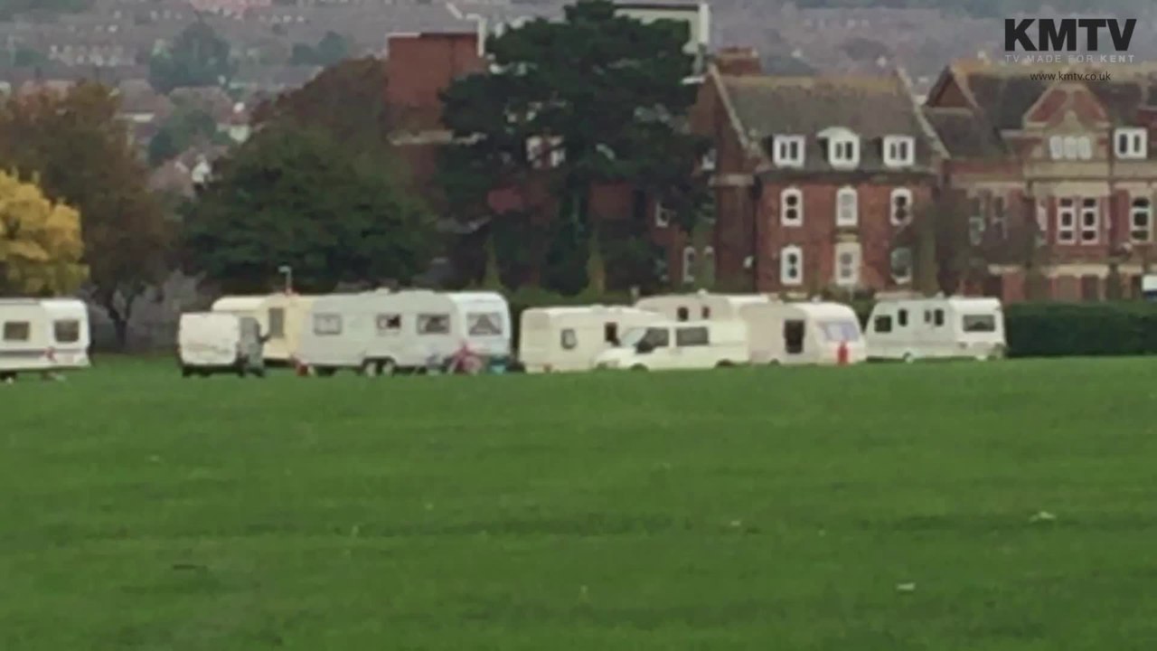 Travellers arrive in Folkestone