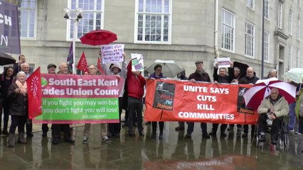 Care Home Protesters at County Hall in Maidstone