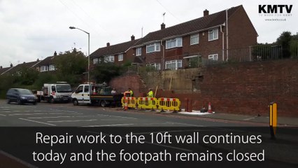 10ft wall dismantled after safety fears